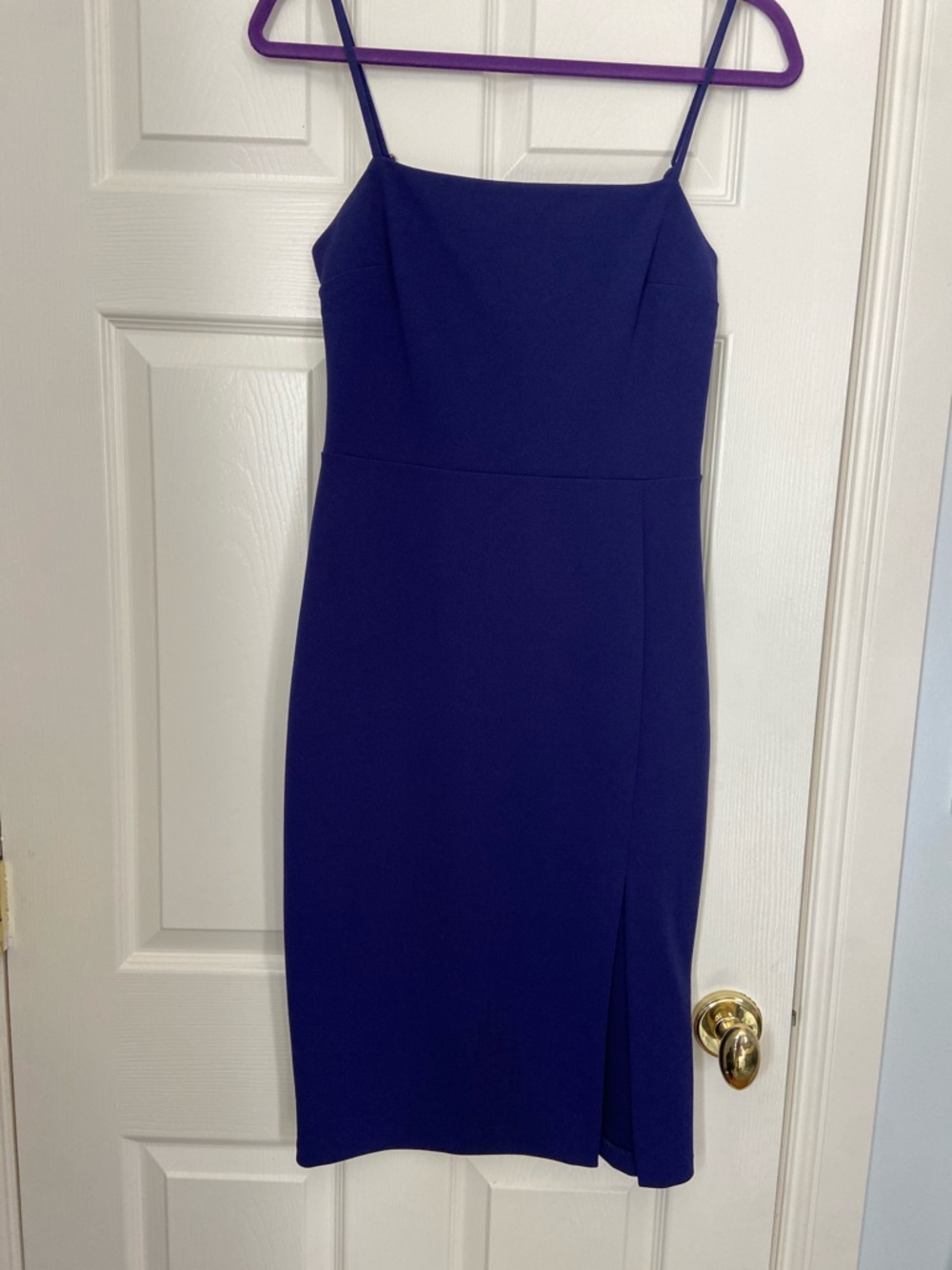Express Royal Blue Spaghetti Strap Midi Dress